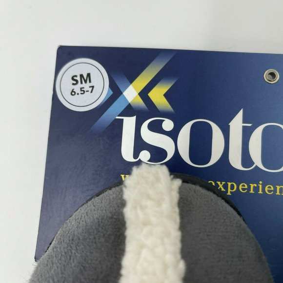 Isotoner Microsuede Heidi Hoodback Comfort Slippers Ash Gray Size S 6.5 to 7 NWT - Picture 4 of 11